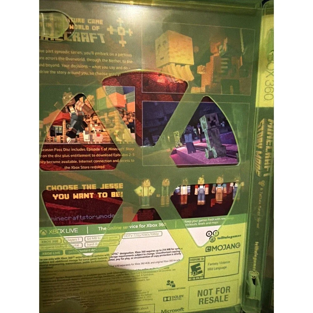Minecraft: Story Mode - Season Pass Disc (Xbox 360, 2015)